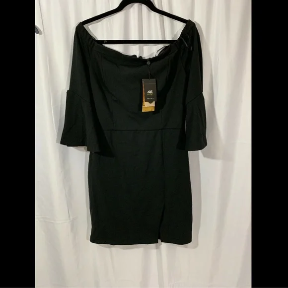 NWT $352 ABS by Allen Schwartz‎ Off-the-Shoulder Cocktail Dress [SZ Large ]